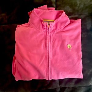 Lilly Pulitzer matching cropped pink sweatsuit